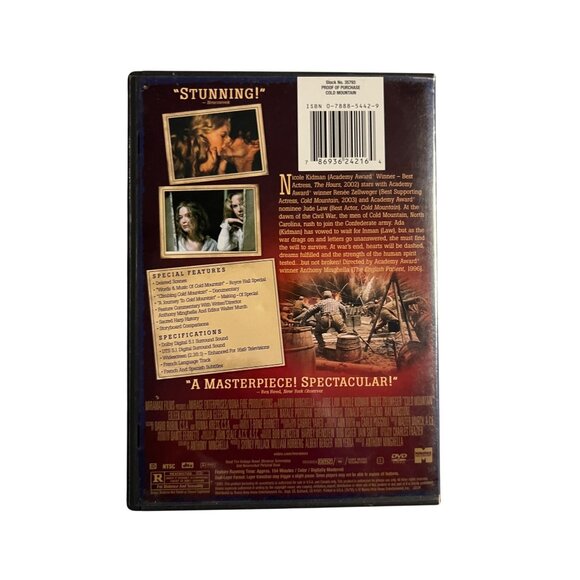 Cold Mountain 2003 DVD Drama Jude Law Nicole Kidman Renee Zellweger Pre-Owned - Picture 2 of 5